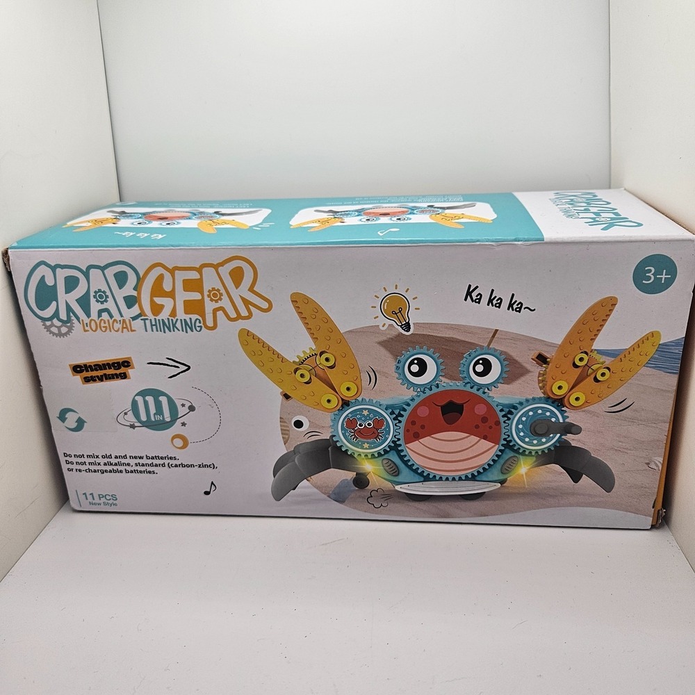 Crab Gear Logical Thinking Toy Walking Musical Light Up Obstacle Sensor 3+‎ New
